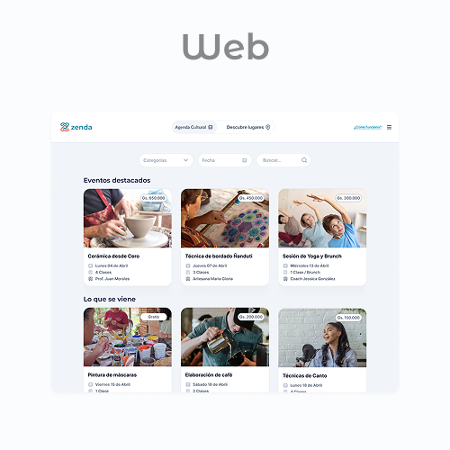 Diseño del sitio web del proyecto Zenda